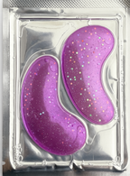 Baiye skincare Purple eye under patch with glitter in a silver packaging case on a white background